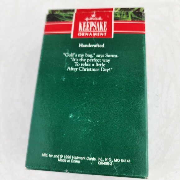 Hallmark Keepsake Handcrafted Golf's My Bag Christmas Ornament 1990 - Picture 7 of 7